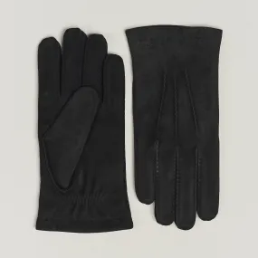 Arthur Wool Lined Suede Glove Black