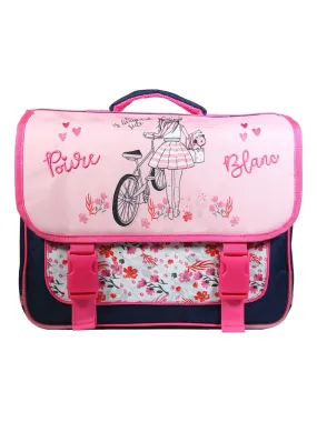 BAGTROTTER Cartable 38 cm Poivre Blanc Rose Vélo - Rose