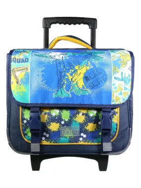 BAGTROTTER Cartable à roulettes 38 cm Phileas Bleu Dinosaure - Bleu