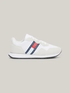 Baskets de running en daim multitextures | Blanc | Tommy Hilfiger