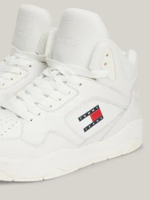 Baskets mi-montantes Archive en cuir | Blanc | Tommy Hilfiger