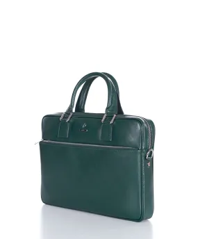 Cartable 24 heures cuir porte-documents sacoche ordinateur vert Dylan