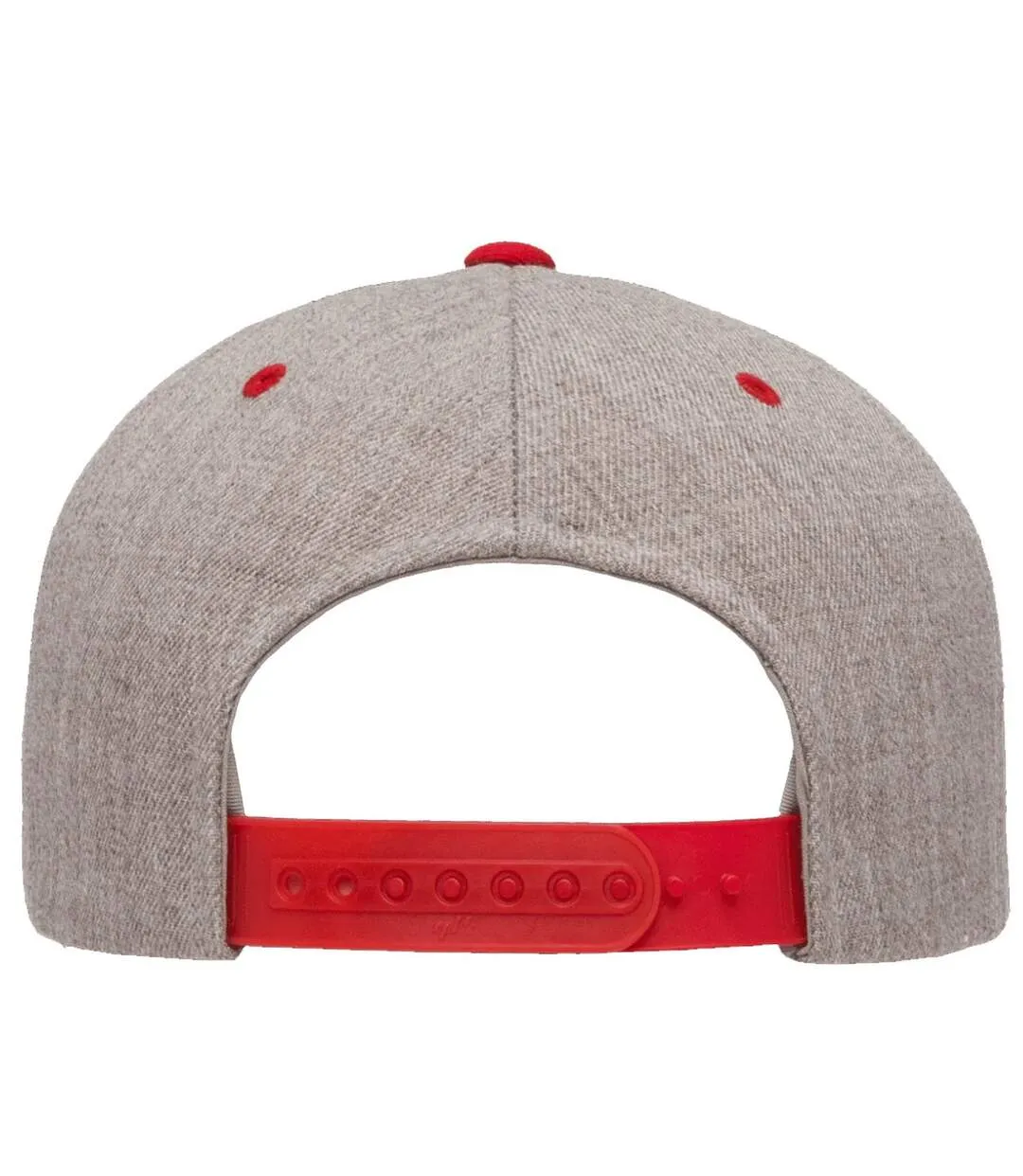 Casquette ajustable classique homme gris / rouge Yupoong