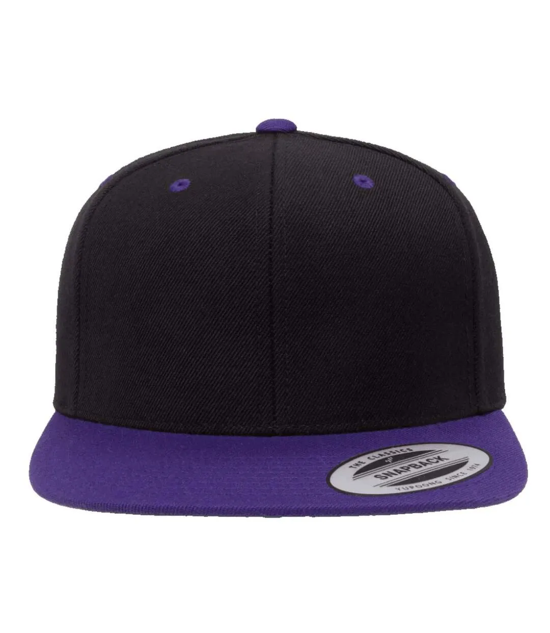 Casquette ajustable classique homme noir / violet Yupoong