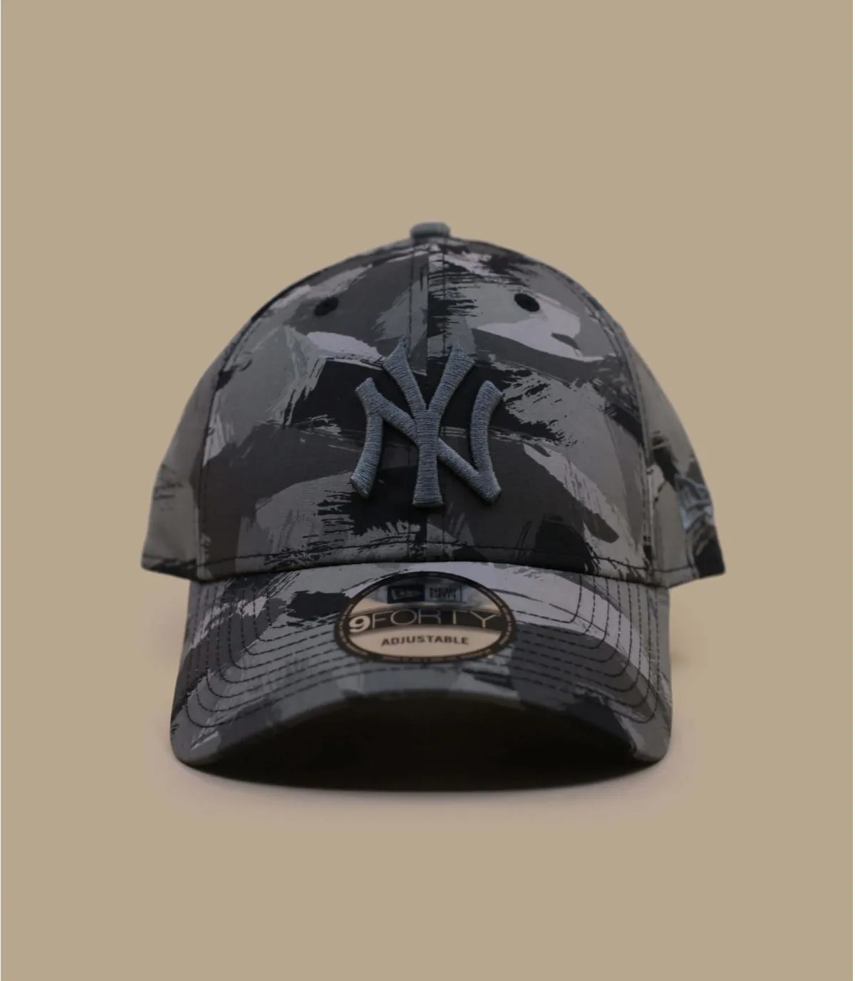 Casquette baseball NY camouflage - Casquette Painted AOP 9Forty NY grey New Era : Headict