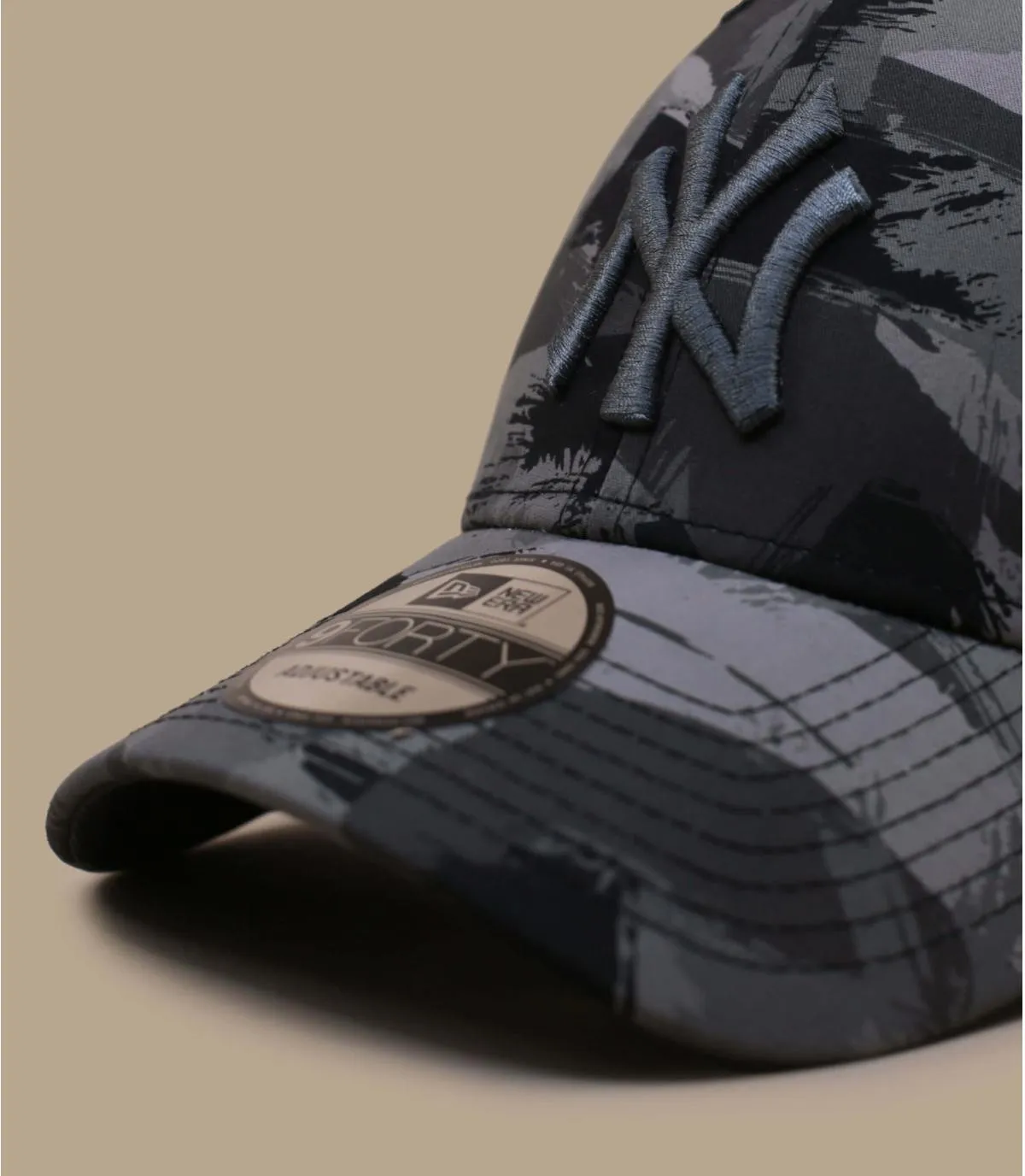 Casquette baseball NY camouflage - Casquette Painted AOP 9Forty NY grey New Era : Headict