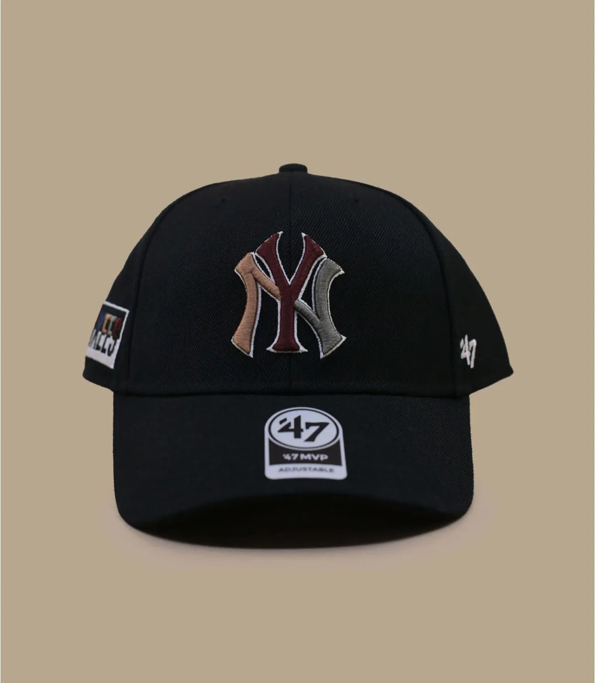 Casquette baseball NY noire - Casquette MVP Sure Shot Snapback NY black 47 Brand : Headict