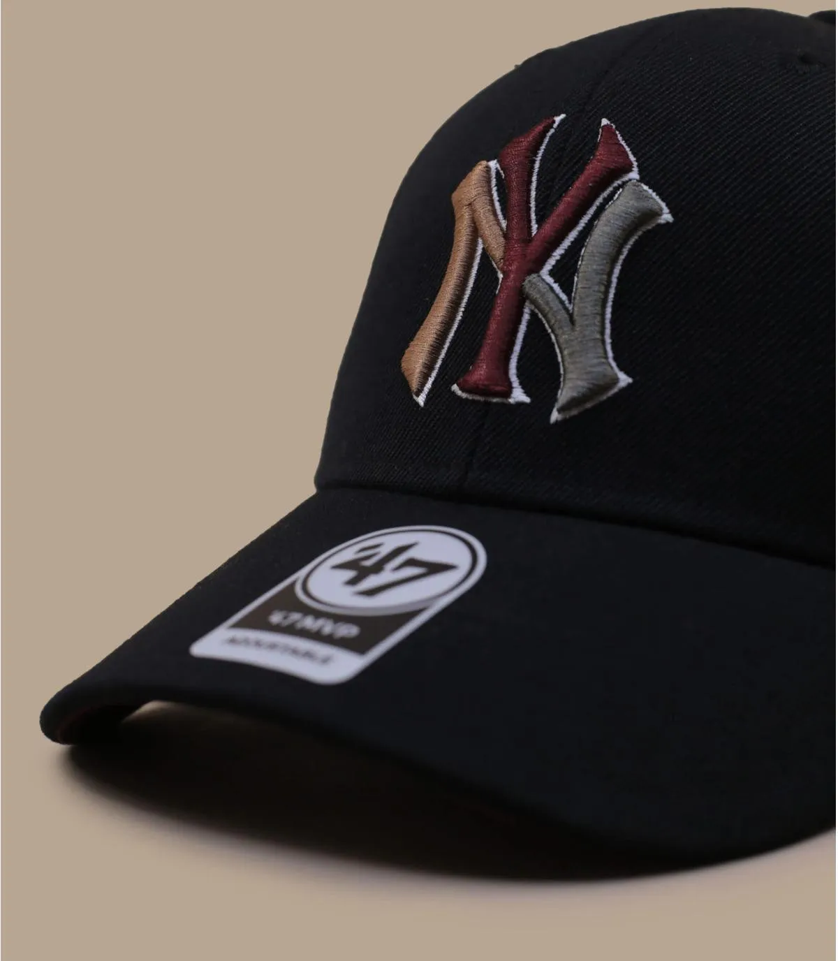 Casquette baseball NY noire - Casquette MVP Sure Shot Snapback NY black 47 Brand : Headict