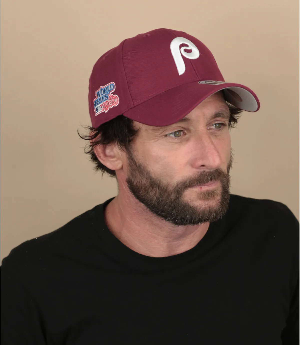 Casquette baseball Phillies de Philadelphie bordeaux - Casquette MLB Phillies World Series Sure Shot 47 Brand : Headict