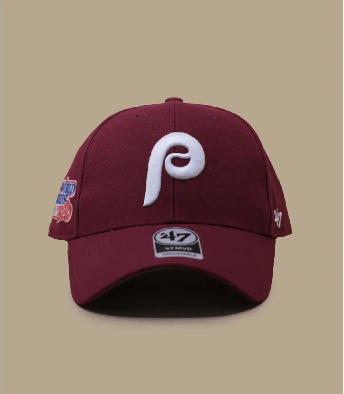 Casquette baseball Phillies de Philadelphie bordeaux - Casquette MLB Phillies World Series Sure Shot 47 Brand : Headict