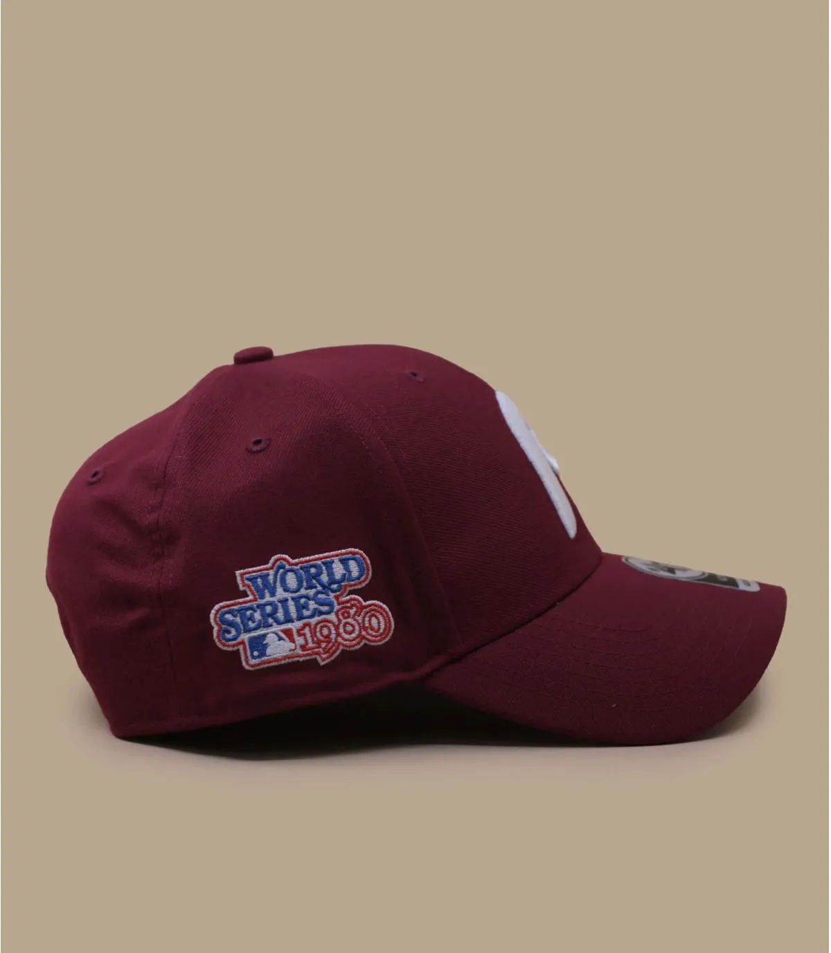 Casquette baseball Phillies de Philadelphie bordeaux - Casquette MLB Phillies World Series Sure Shot 47 Brand : Headict