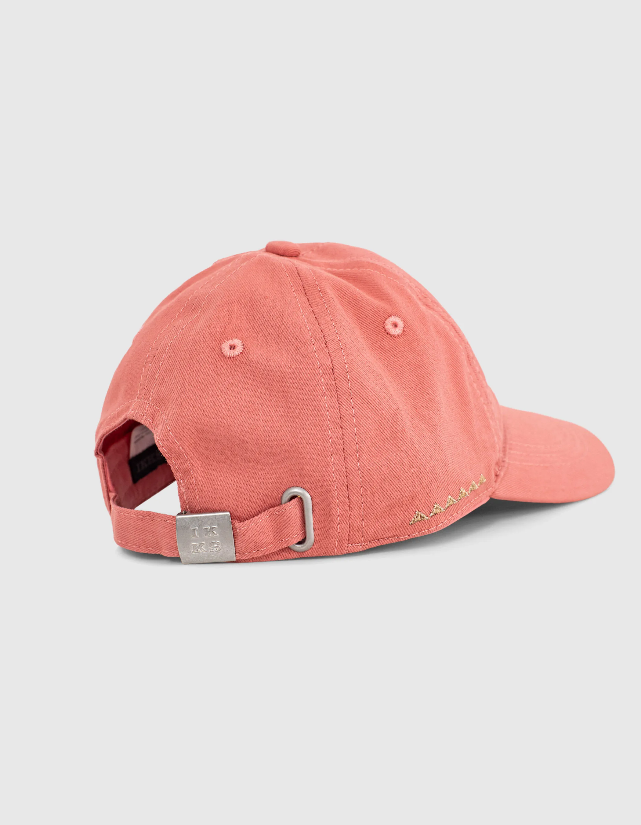 Casquette corail foncé avec broderie fille 