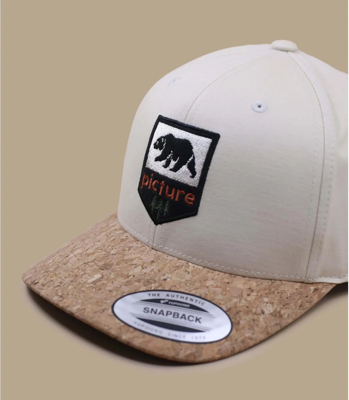 casquette curve beige - Wakopa wood ash Picture : Headict