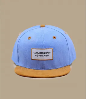 casquette enfant bleu - Suede cool blue Hello Hossy : Headict