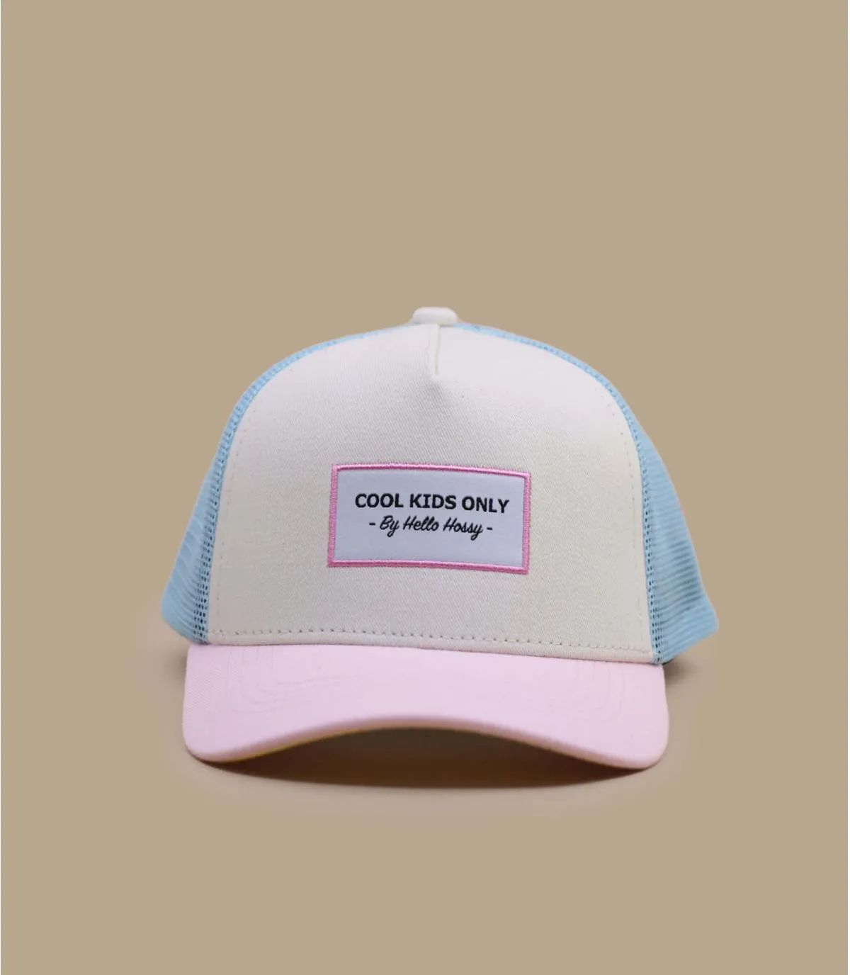 Casquette enfant trucker jaune bleue et rose - Casquette Trucker Mini Lollipop Hello Hossy : Headict