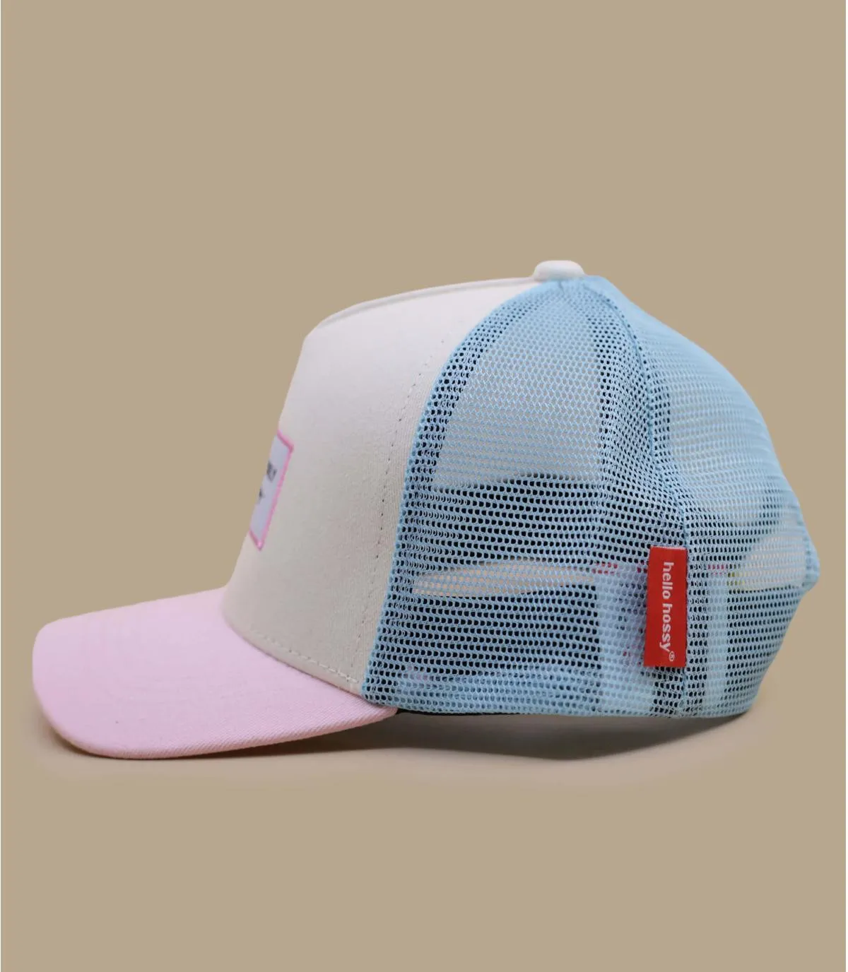 Casquette enfant trucker jaune bleue et rose - Casquette Trucker Mini Lollipop Hello Hossy : Headict