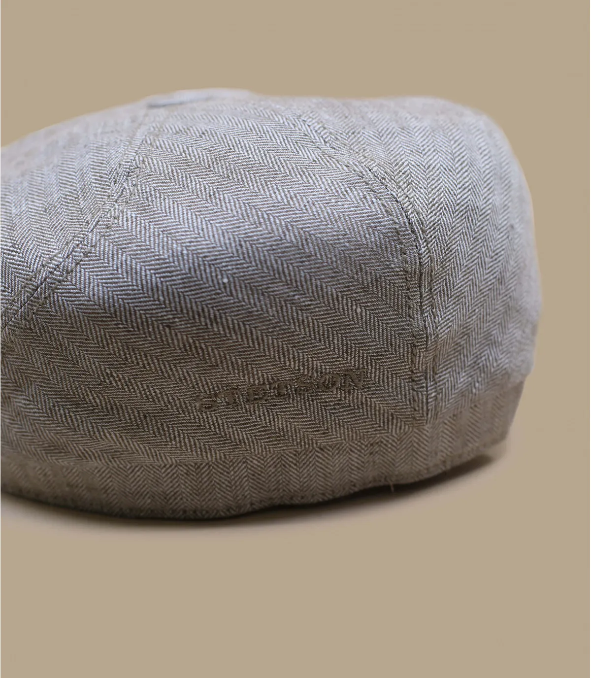 casquette gavroche lin beige - Brooklin lin beige par Stetson : Headict