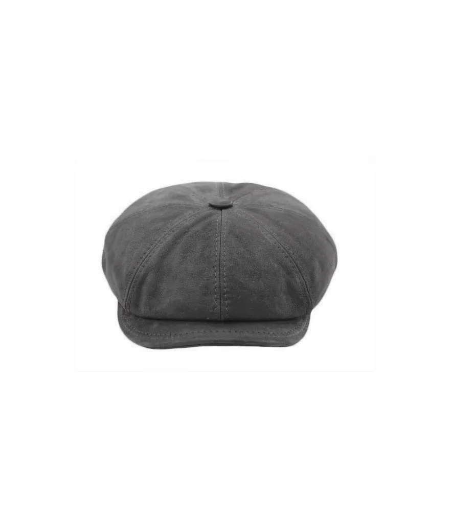 CASQUETTE IRLANDAISE DUBLIN CUIR "NOIR"