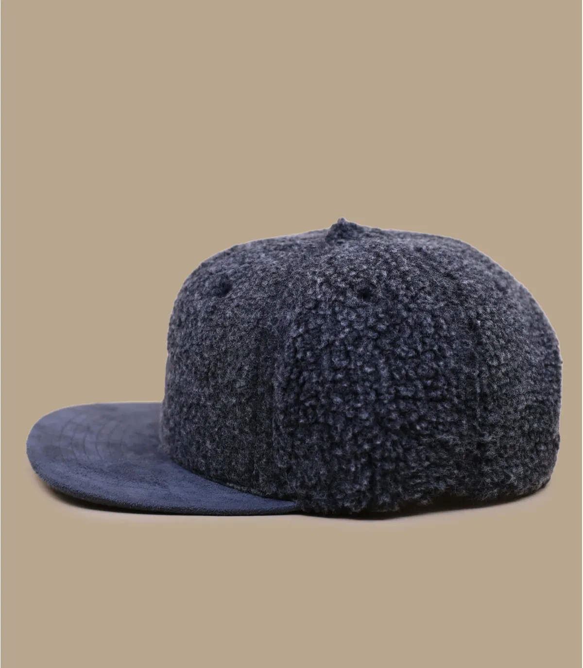 casquette snapback peluche - Suede Cap frosted grey Reell : Headict