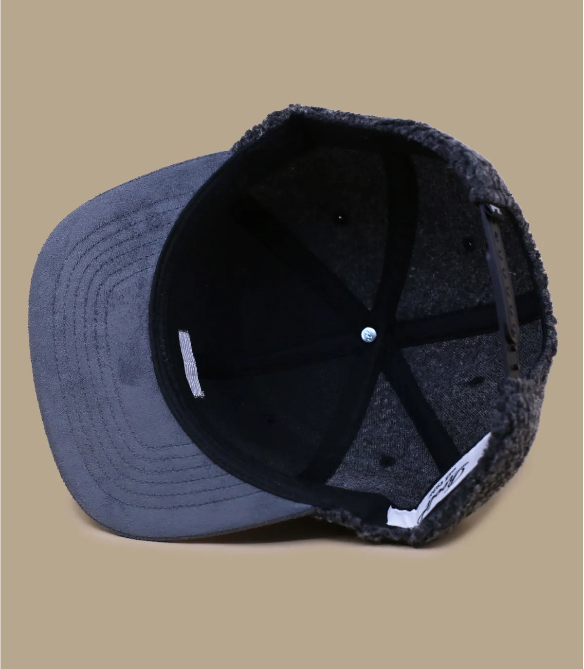 casquette snapback peluche - Suede Cap frosted grey Reell : Headict