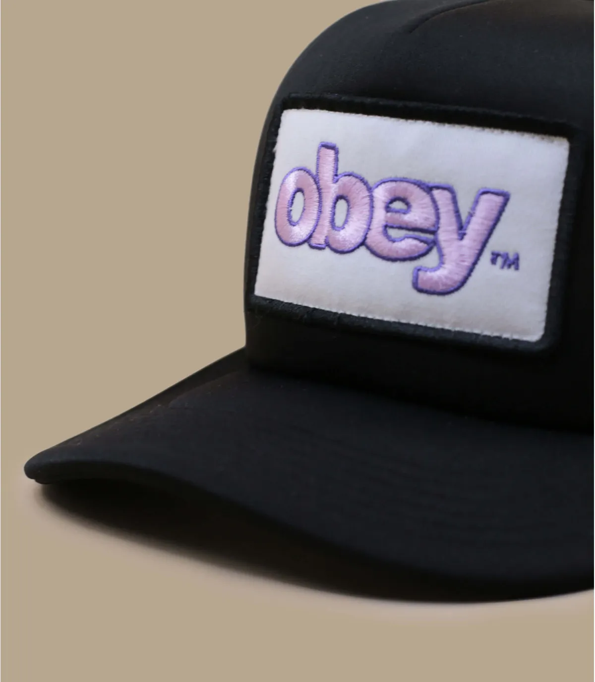 casquette trucker noir patch - Marked Trucker black Obey : Headict