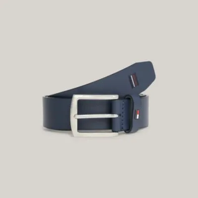 Ceinture Denton en cuir lisse | Bleu | Tommy Hilfiger