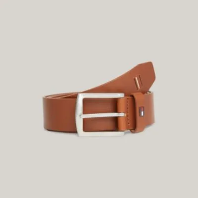 Ceinture Denton en cuir lisse | Bleu | Tommy Hilfiger