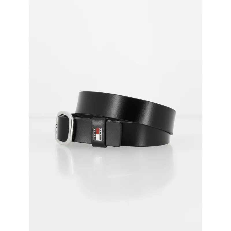 Ceinture en cuir oval 3.0 noir femme - Tommy Jeans | wimod