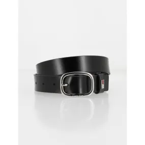 Ceinture en cuir oval 3.0 noir femme - Tommy Jeans | wimod