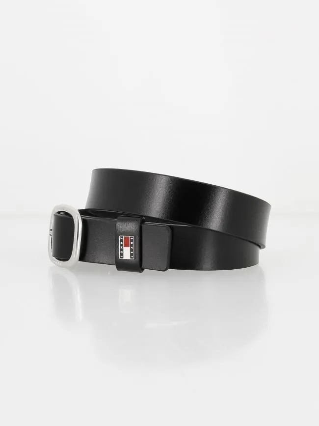 Ceinture en cuir oval 3.0 noir femme - Tommy Jeans | wimod