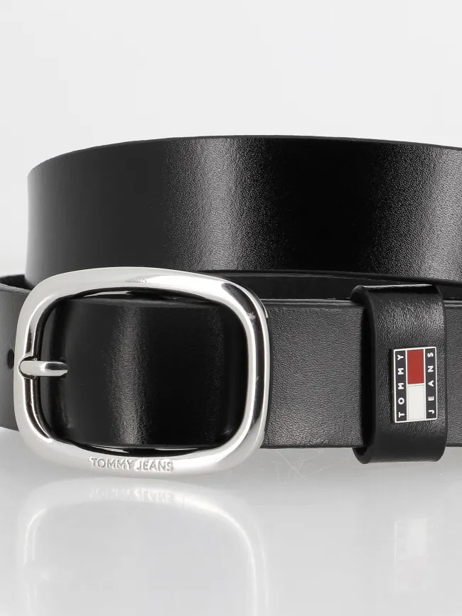 Ceinture en cuir oval 3.0 noir femme - Tommy Jeans | wimod