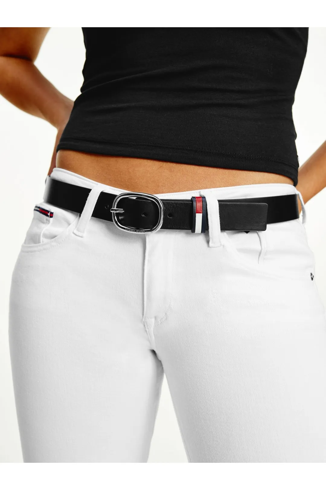 CEINTURE FEMME CASUAL EN CUIR À BOUCLE OVALE TOMMY HILFIGER