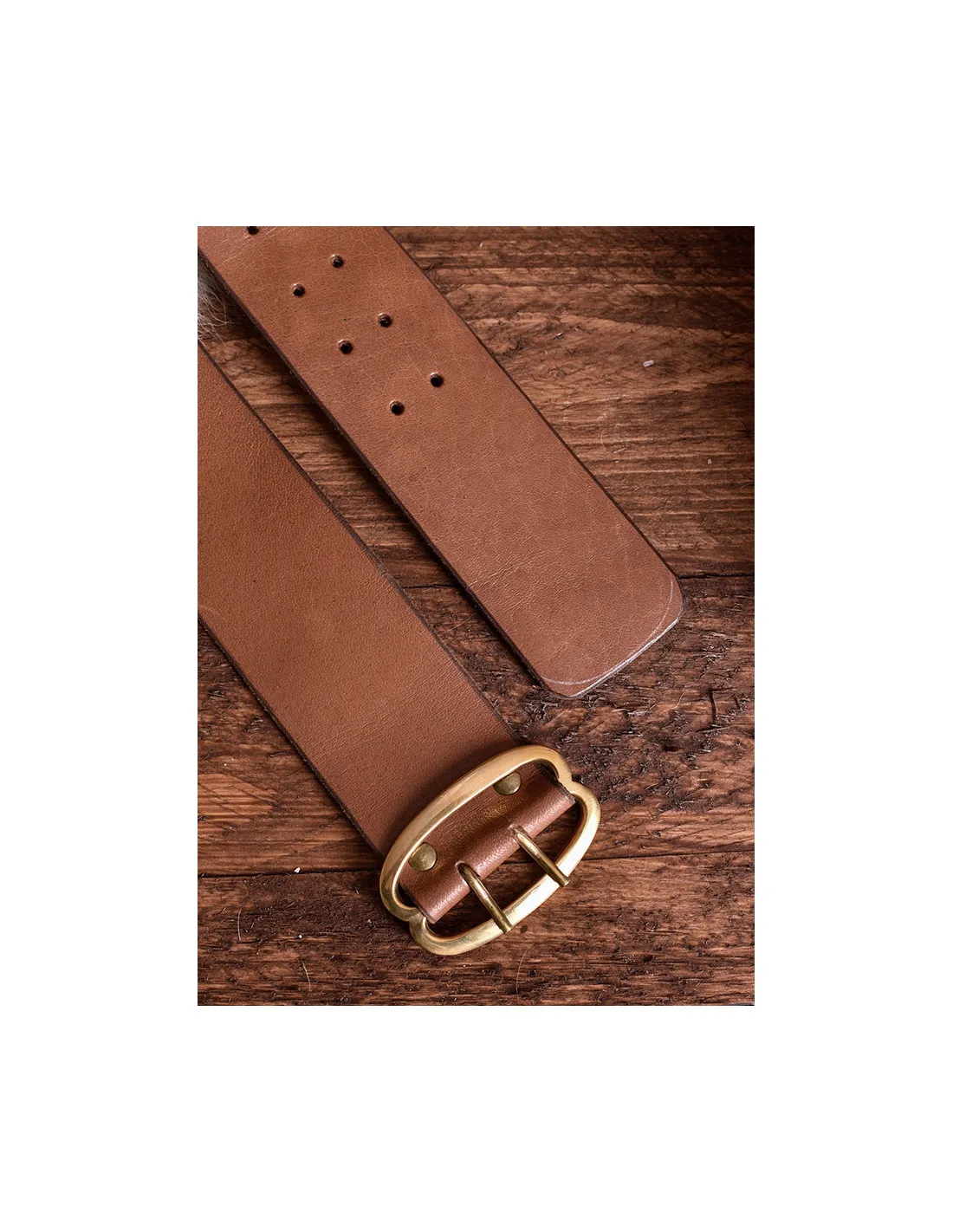 Ceinture médiévale de 135 cm. avec boucle en laiton, couleur marron ⚔️ Boutique