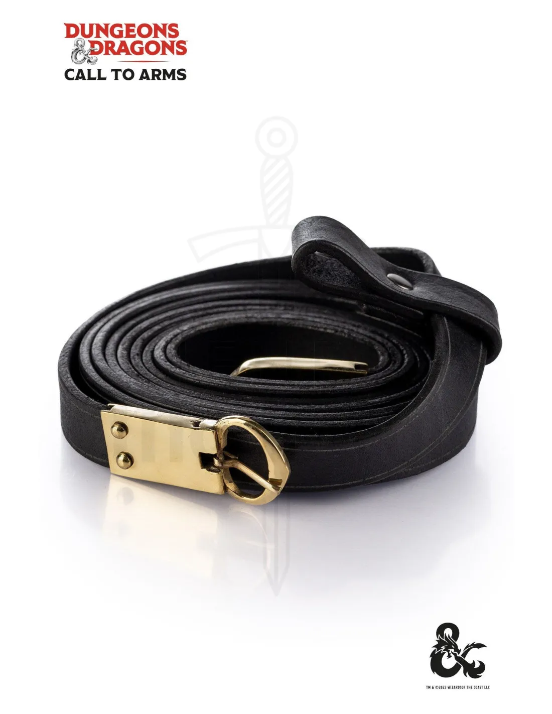 Ceinture médiévale en cuir double, couleur noire ⚔️ Boutique Épées