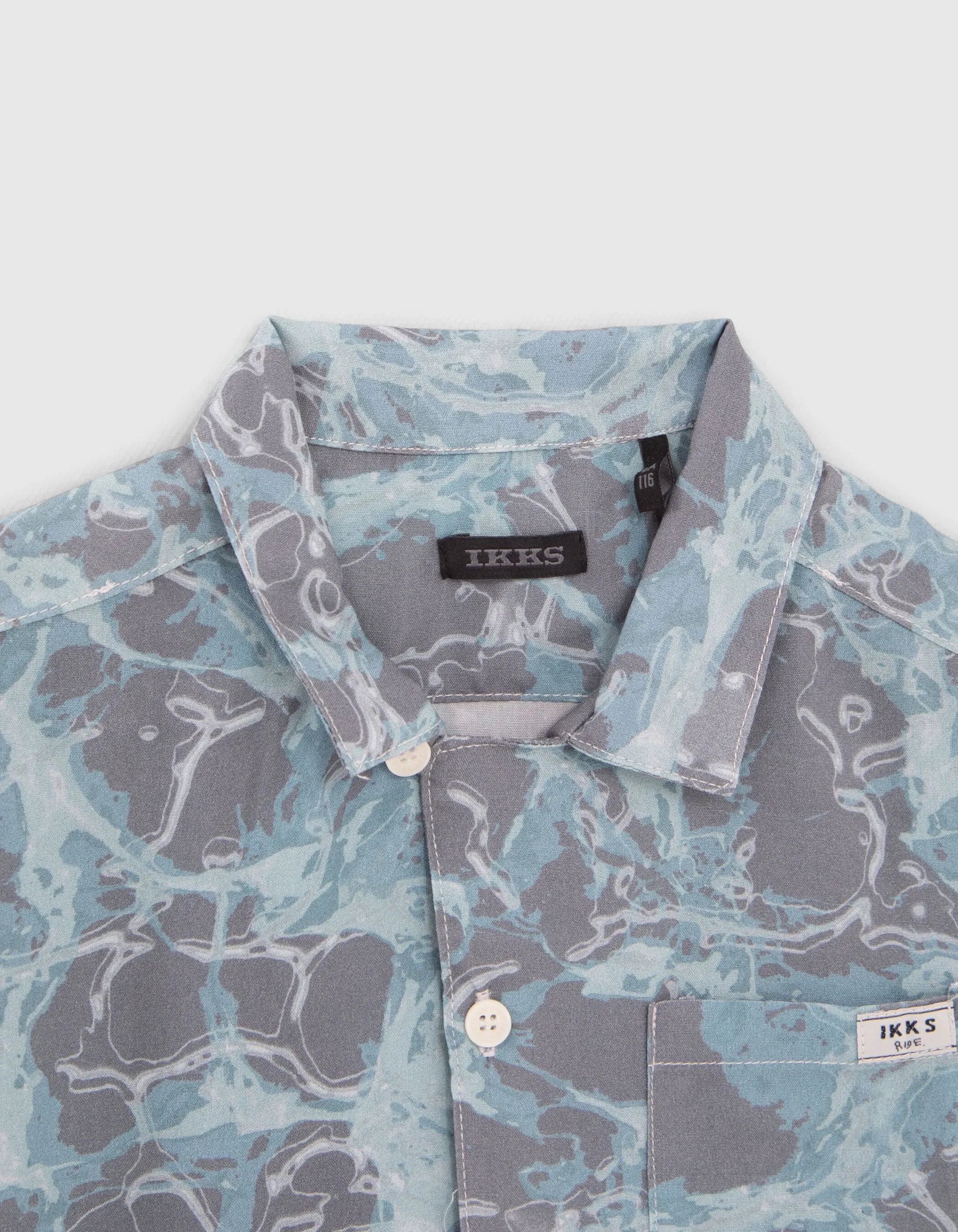 Chemise bleue Lenzing™ Ecovero™ à motif aquatique garçon