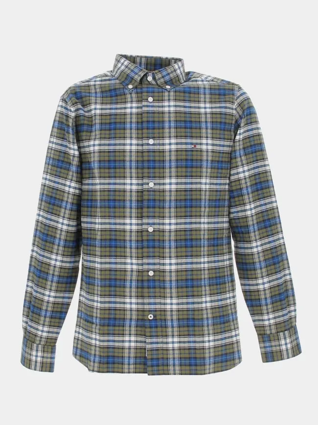 Chemise brushed tartan vert homme - Tommy Hilfiger | wimod