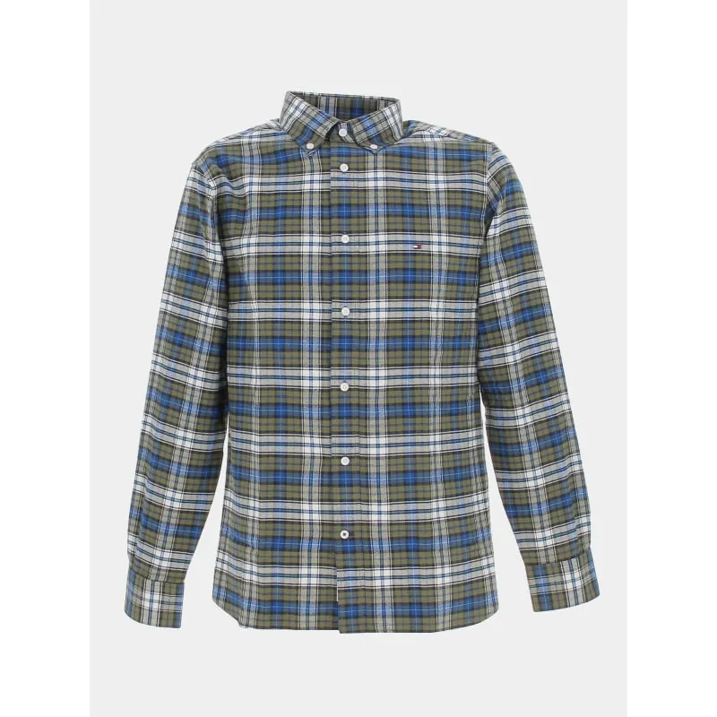 Chemise brushed tartan vert homme - Tommy Hilfiger | wimod