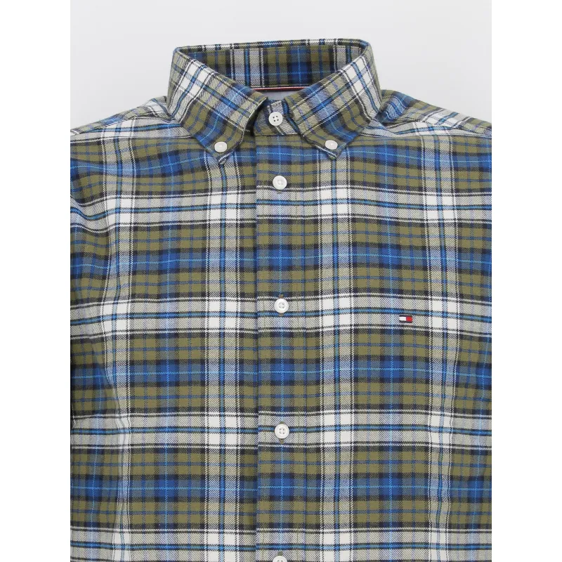 Chemise brushed tartan vert homme - Tommy Hilfiger | wimod