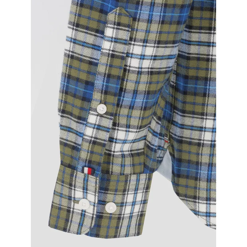 Chemise brushed tartan vert homme - Tommy Hilfiger | wimod