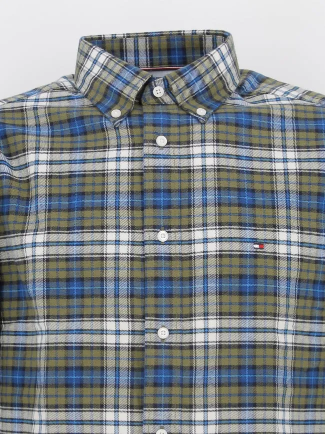 Chemise brushed tartan vert homme - Tommy Hilfiger | wimod