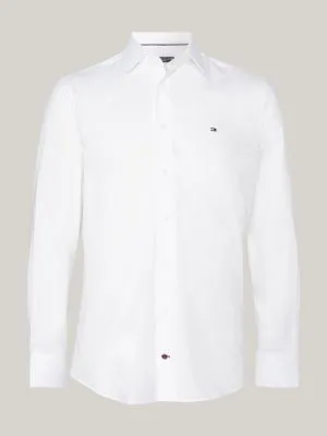 Chemise coupe standard en popeline Flex | Blanc | Tommy Hilfiger