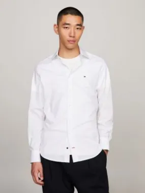 Chemise coupe standard en popeline Flex | Blanc | Tommy Hilfiger