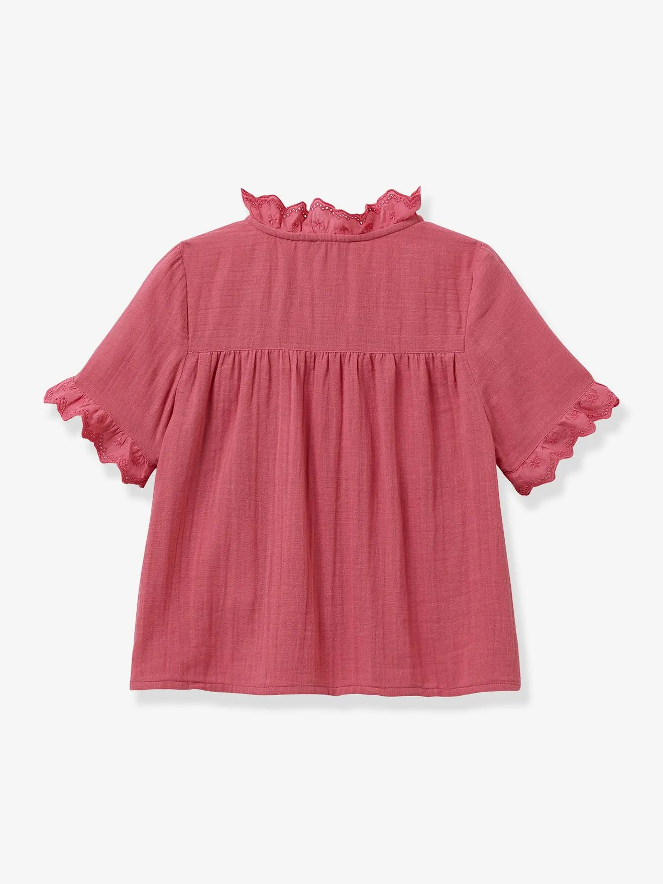 Chemise fille en gaze coton bio CYRILLUS rose - Cyrillus