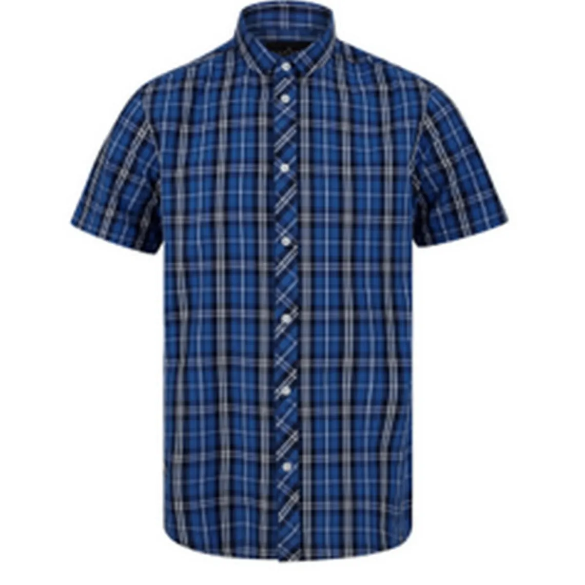 Chemise homme à carreaux en coton bleu  | 3 Suisses