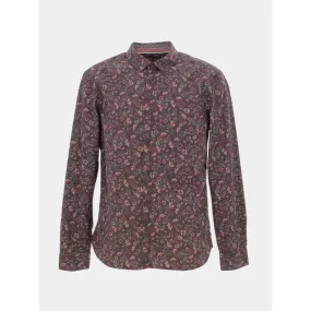 Chemise à fleurs axel bordeaux homme - Teddy Smith | wimod