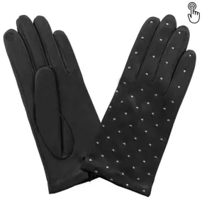 Gants femme Glove Story cloutés en cuir Smart Touch 21508SN