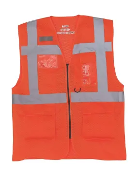 Gilet de sécurité zippé maille - orange fluo - HVW820 