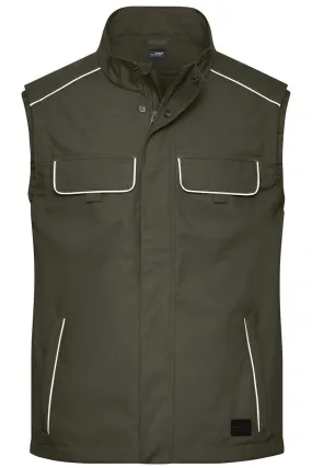 Gilet de travail léger softshell - JN881 - vert olive 