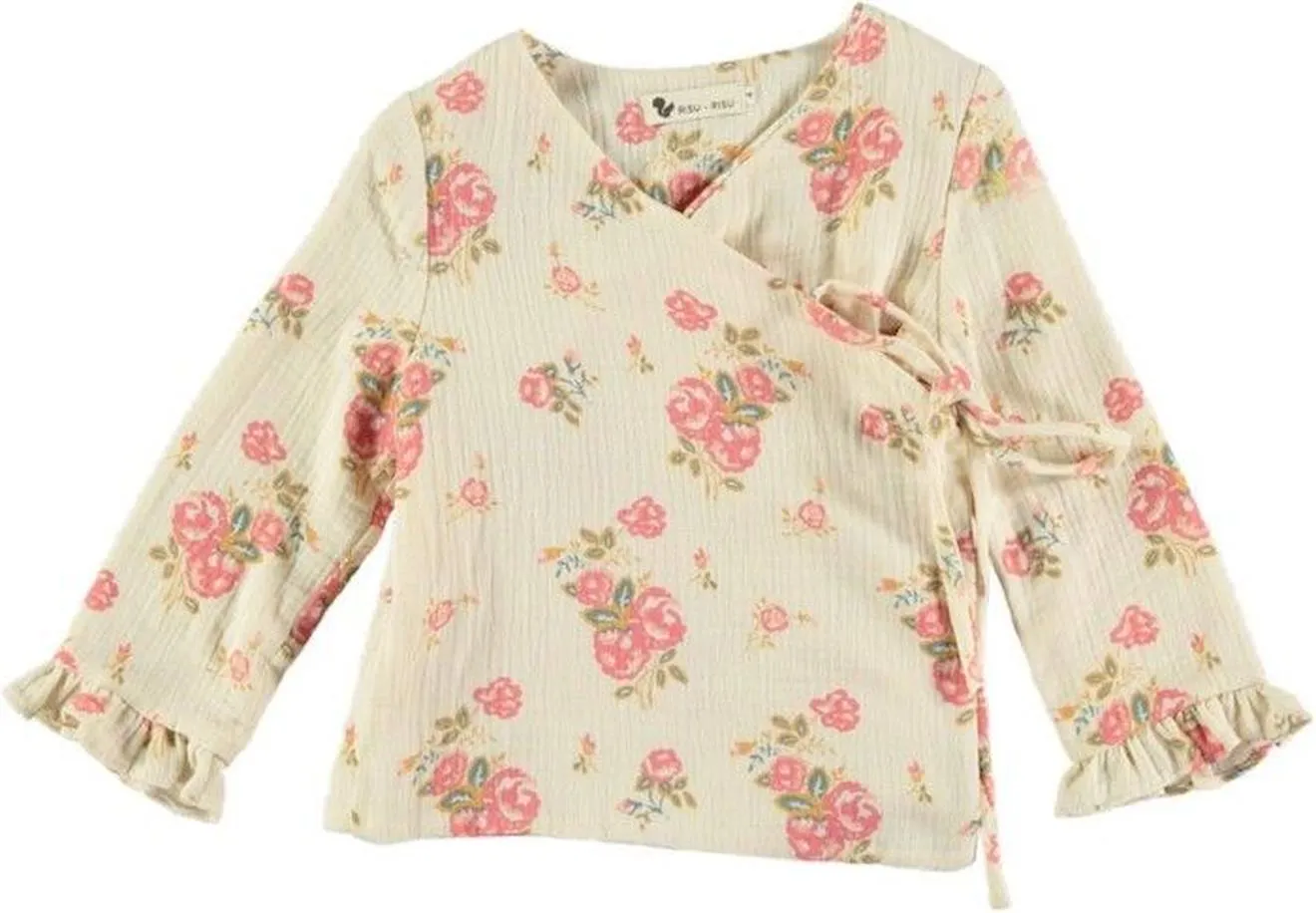 Gilet Kimono Lila enfant doublé rose - Risu Risu