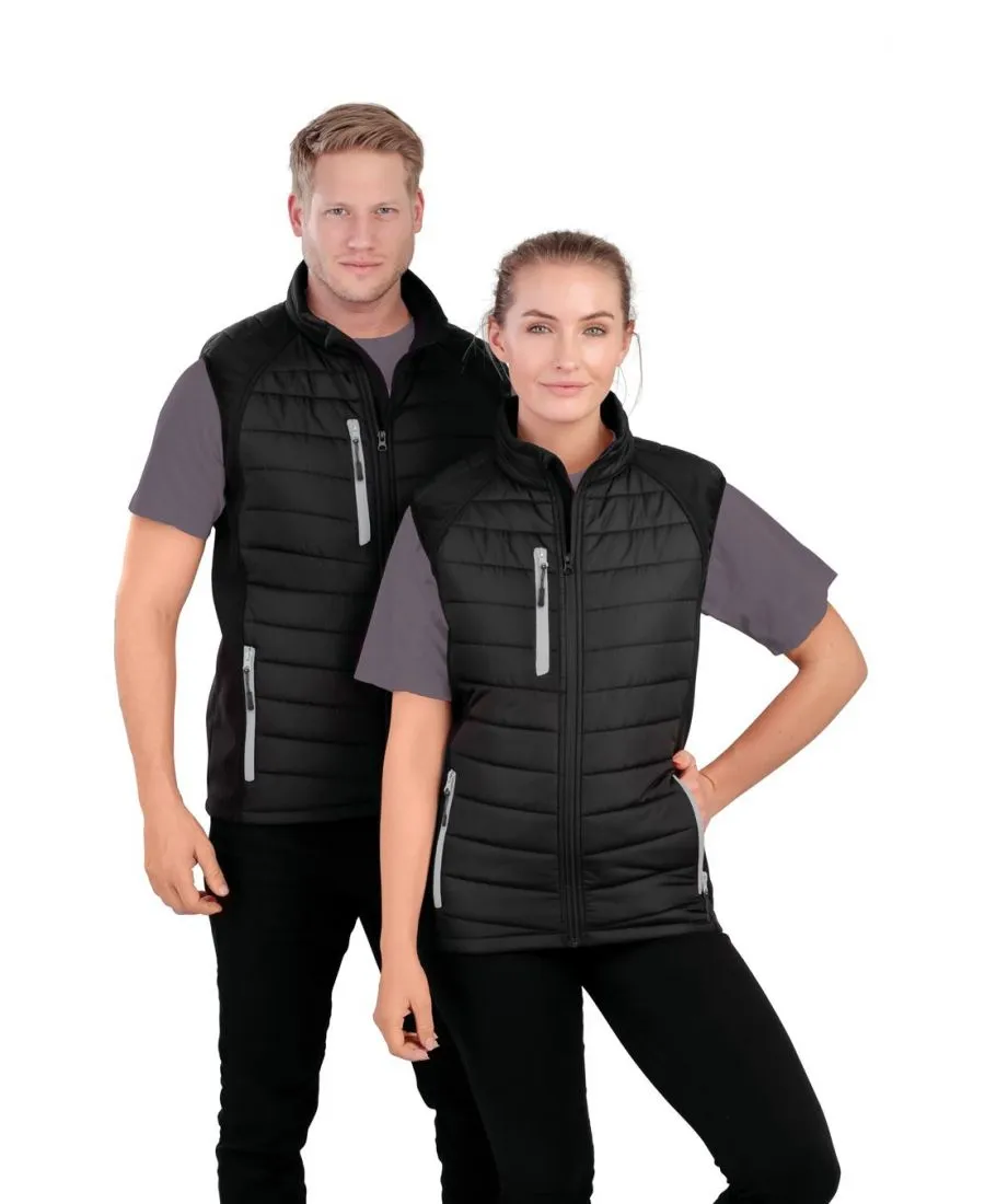 Gilet softshell personnalisable rembourré black compass recyclé